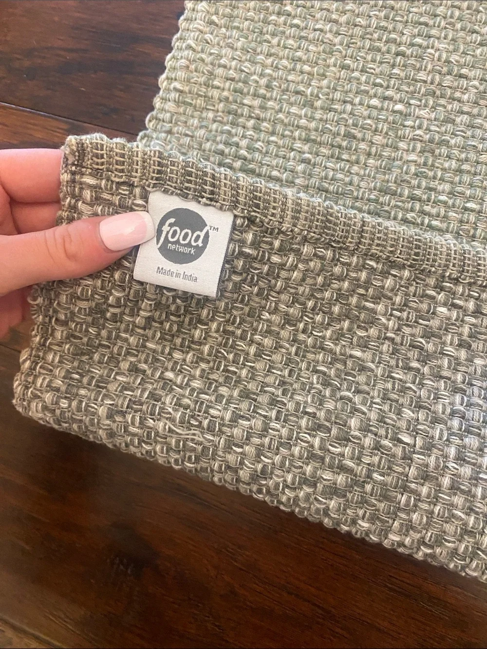 Light grey table Runner food network
